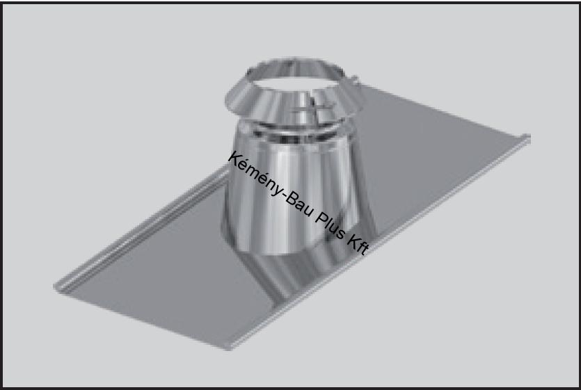 DW 25 Tetőátvezető esővédővel tetődőlésszög   6*- 15*rozsdamentes acél